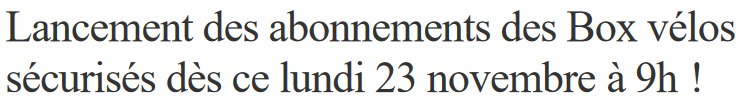 Box vlo titre